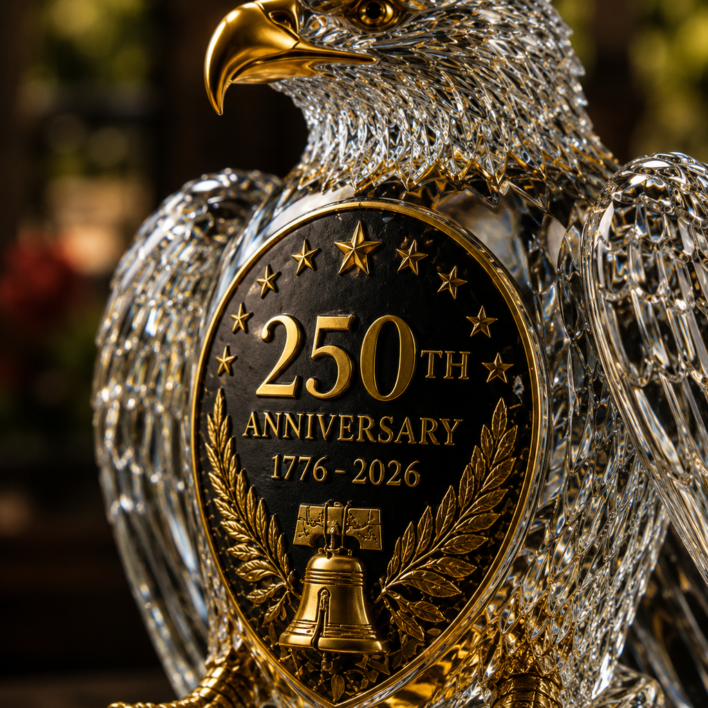 American Eagle Whiskey Decanter, 1776–2026 USA 250th Anniversary Collectible Bottle, Patriotic Home Bar Gift